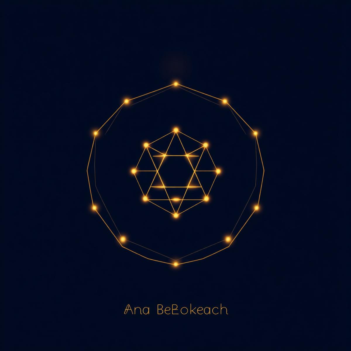 Sacred art for the Ana Bekoach prayer — a luminous kabbalistic Tree of Life mandala with seven glowing sefirot on deep midnight blue, radiating golden divine light.
