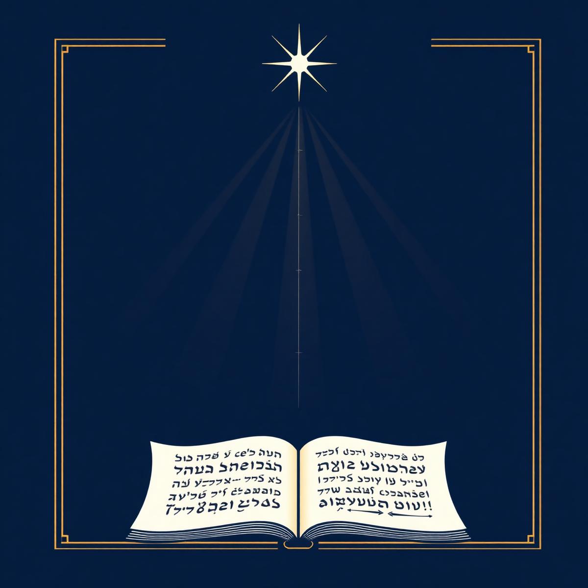 Sacred art for the Shema Yisrael prayer — an open Torah scroll with golden Hebrew calligraphy glowing on midnight blue parchment, surrounded by soft divine light.
